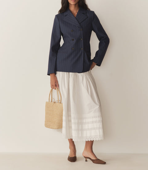 HARRISON JACKET -- NAVY GESSATO STRIPE