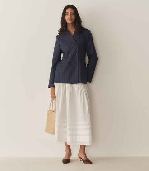 HARRISON JACKET -- NAVY GESSATO STRIPE