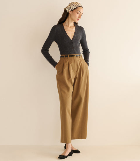 ALBANIE TOP -- CHARCOAL GREY