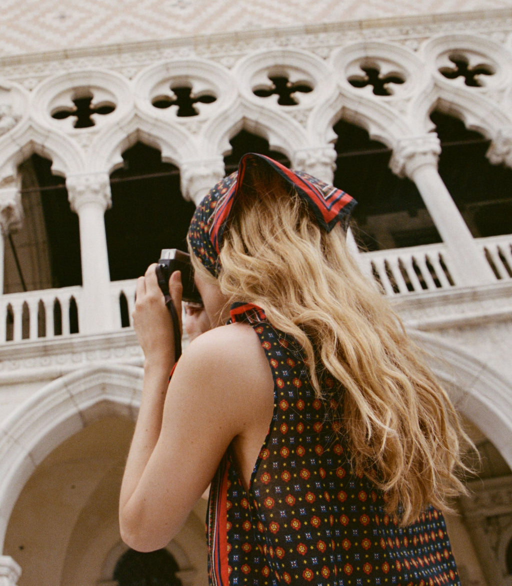 PETIT PENNY BANDANA -- NOIR MONTMARTRE FOULARD