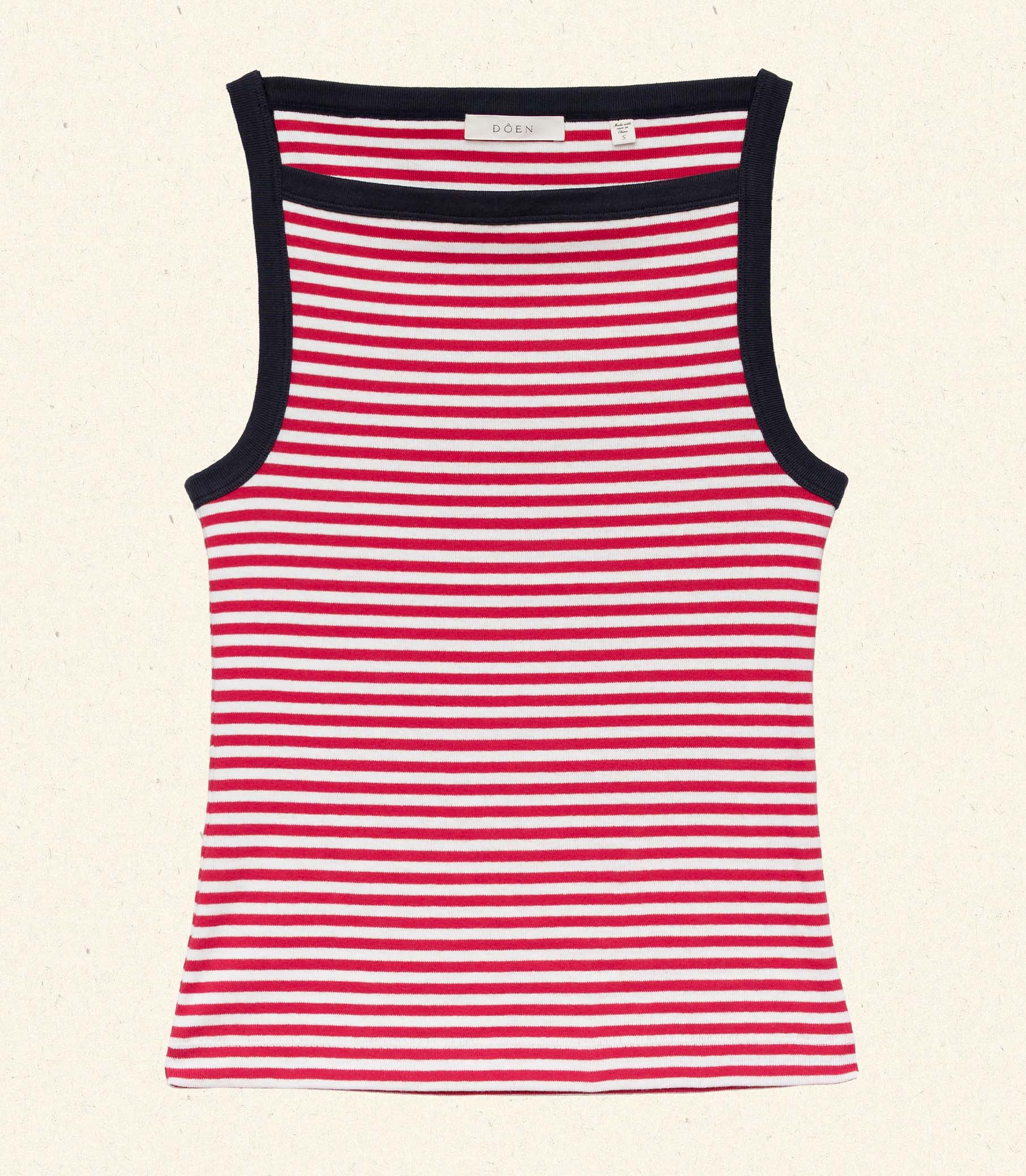ANDREA TANK -- ROUGE NANTUCKET STRIPE