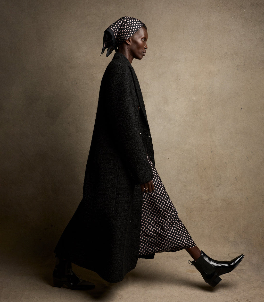 WILHELMINA COAT -- BLACK