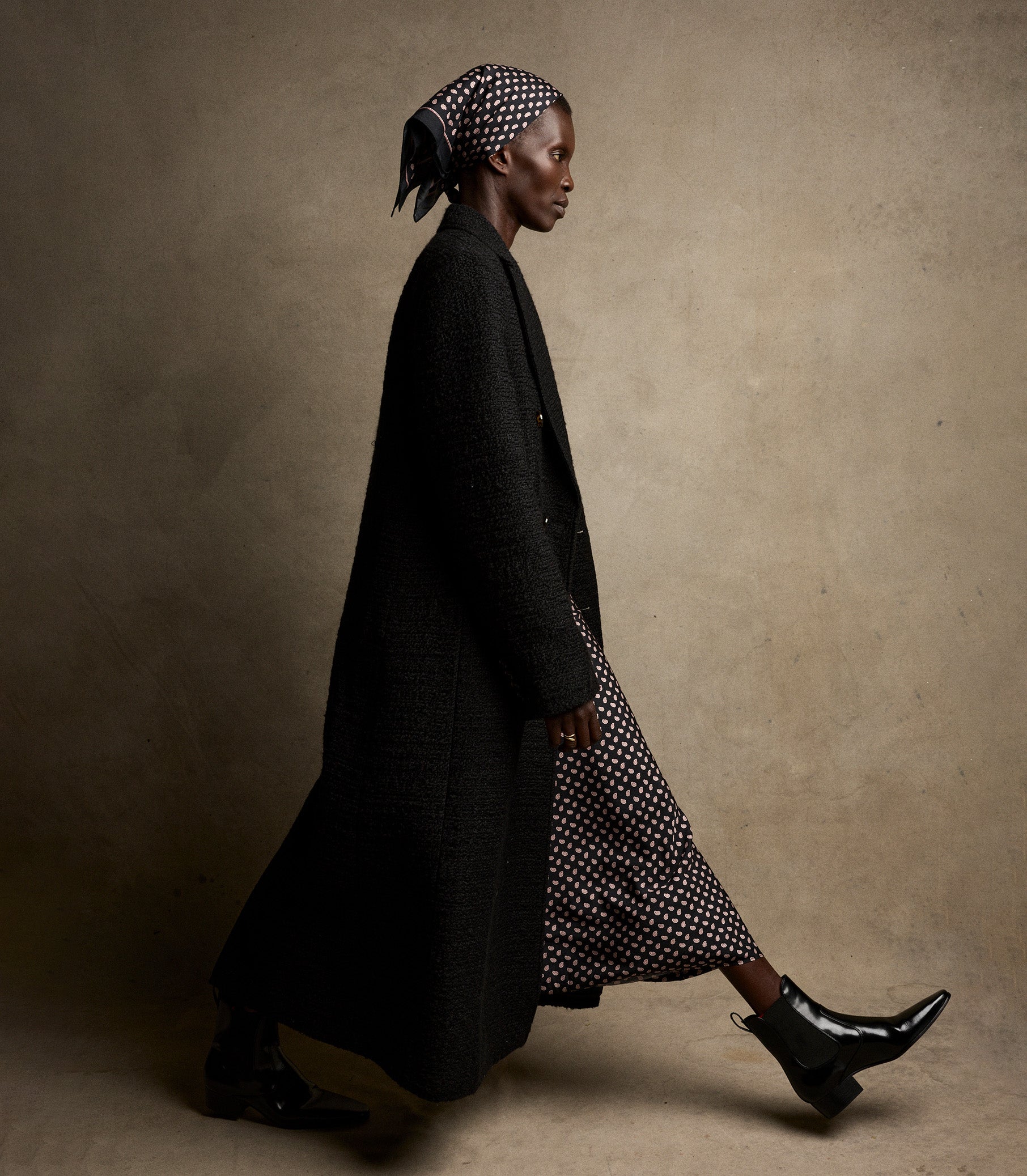 WILHELMINA COAT -- BLACK