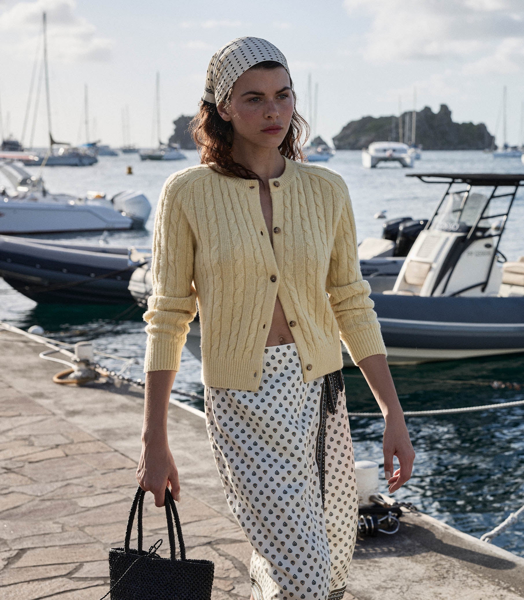 DELIA SKIRT -- RIVIERA FOULARD