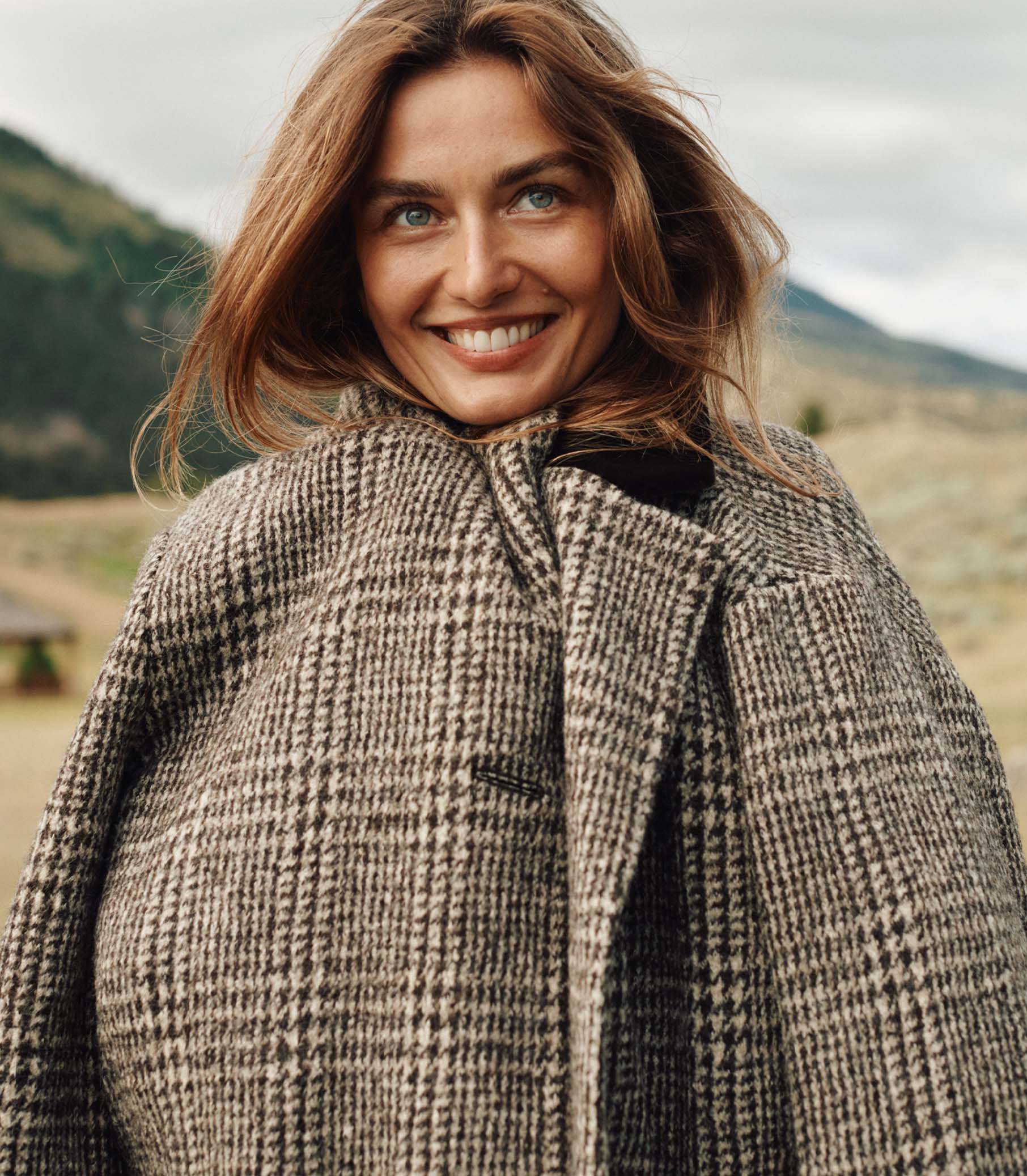 DOVER COAT -- LASCELLE HOUNDSTOOTH CHECK