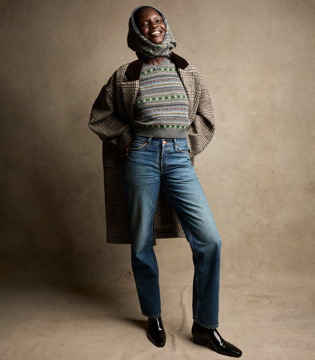 DOVER COAT -- LASCELLE HOUNDSTOOTH CHECK