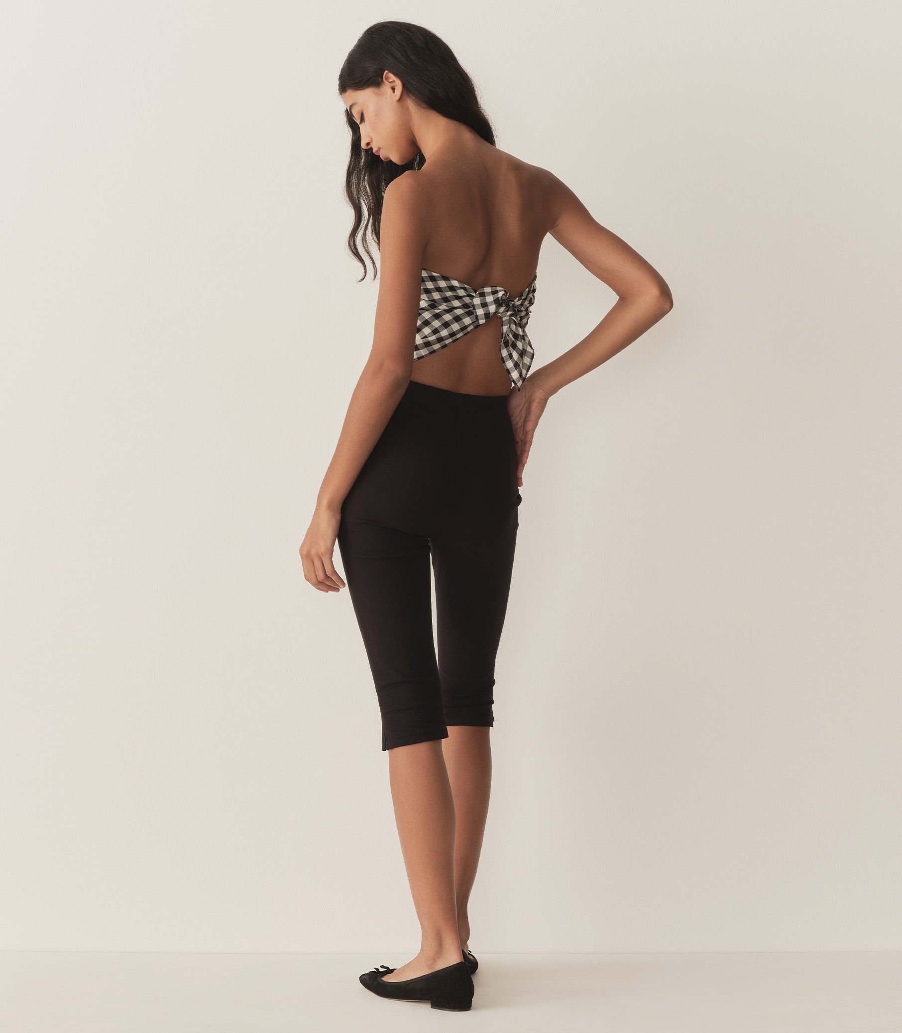 GRANDE PENNY BANDANA -- BLACK MARILYN GINGHAM