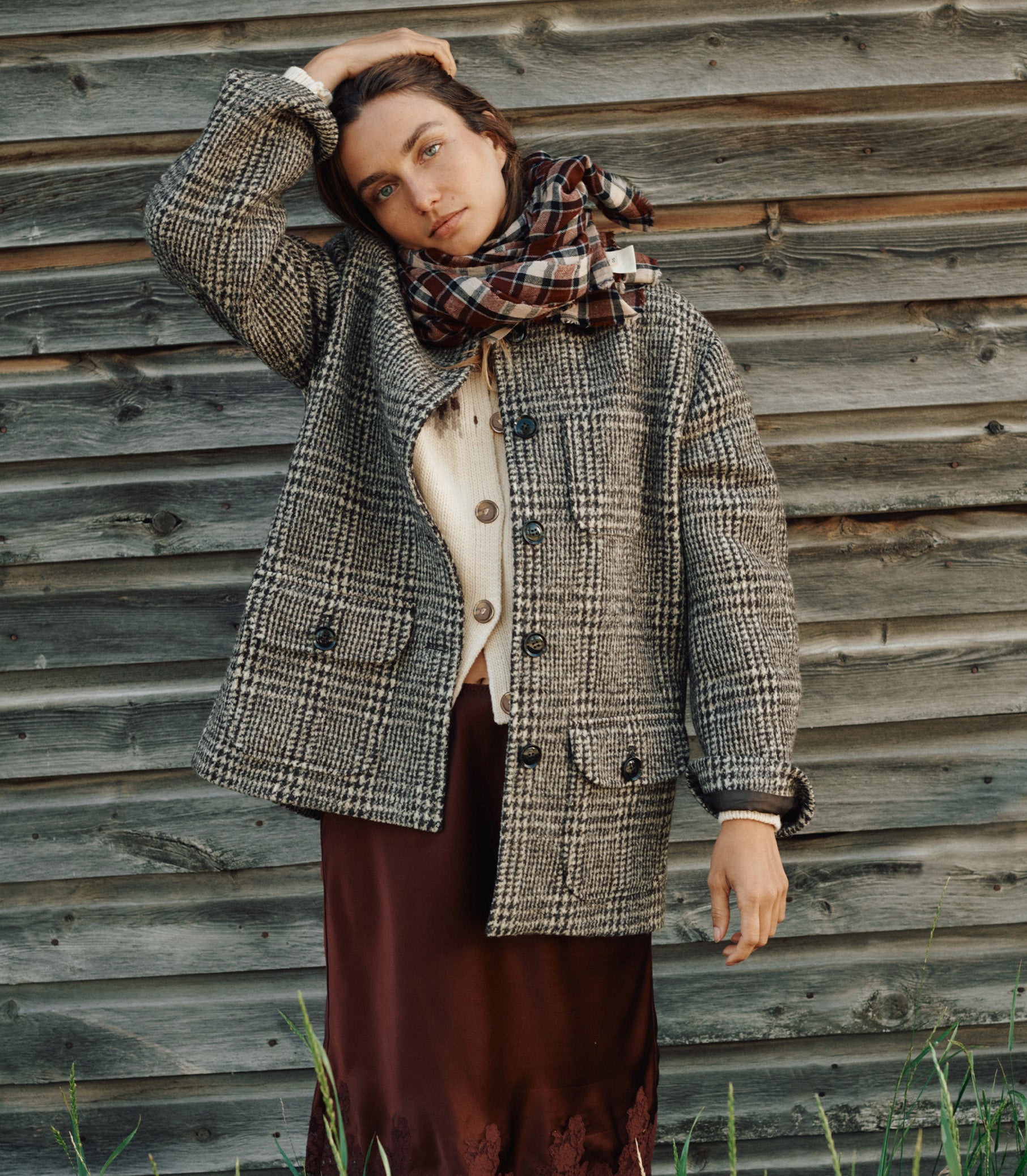 LANGSTON JACKET -- LASCELLE HOUNDSTOOTH CHECK