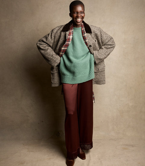 LANGSTON JACKET -- LASCELLE HOUNDSTOOTH CHECK