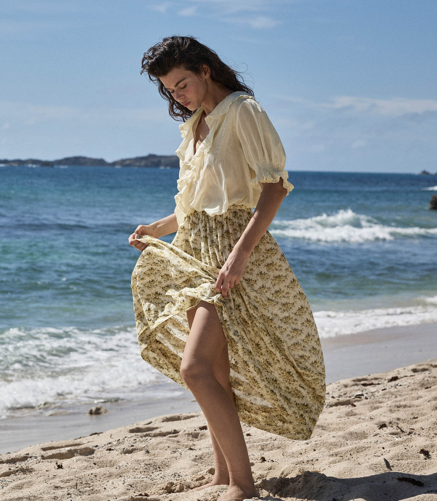 MARCIE SKIRT -- CITRON ROSIER FLORAL