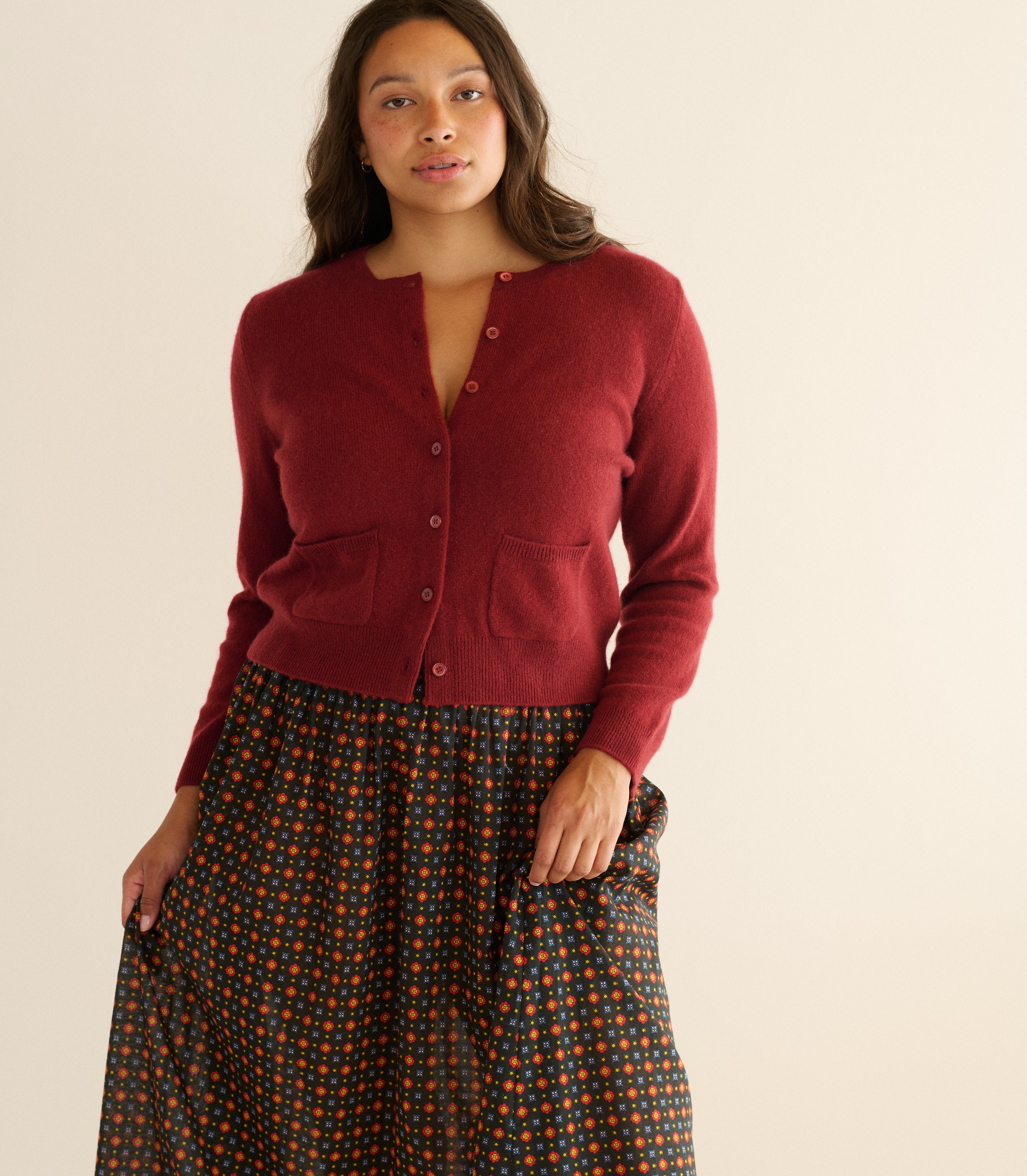 MARICETTE SKIRT -- NOIR MONTMARTRE FOULARD