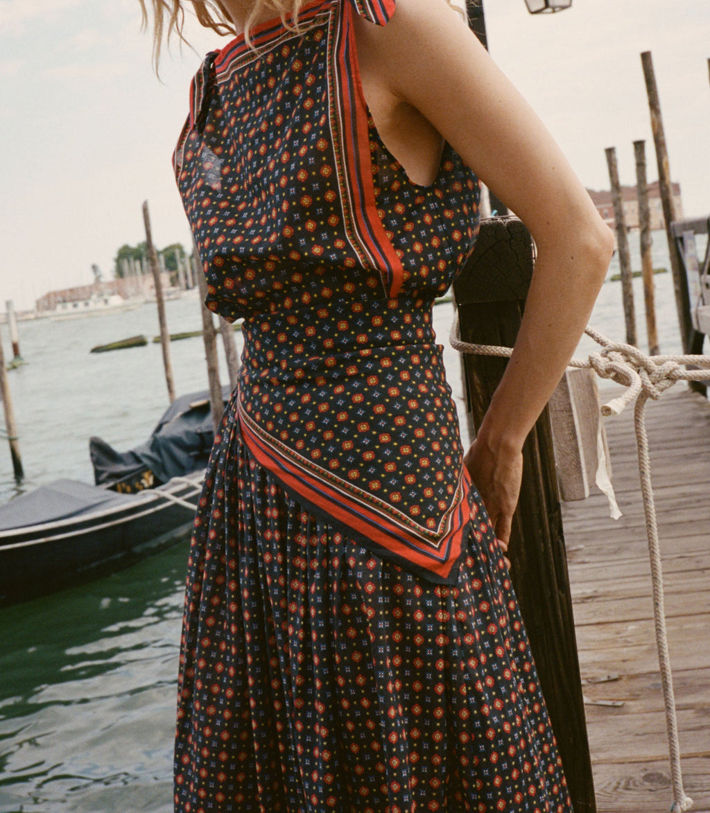 PETIT PENNY BANDANA -- NOIR MONTMARTRE FOULARD