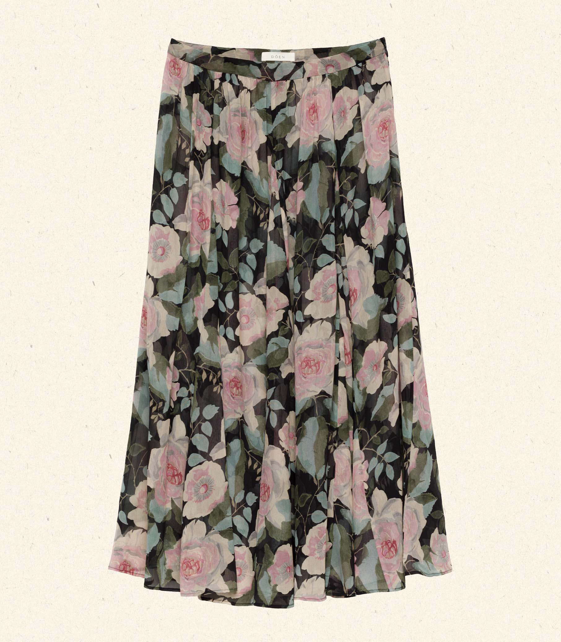 MEADOW SKIRT -- ROSE GARDEN FLORAL