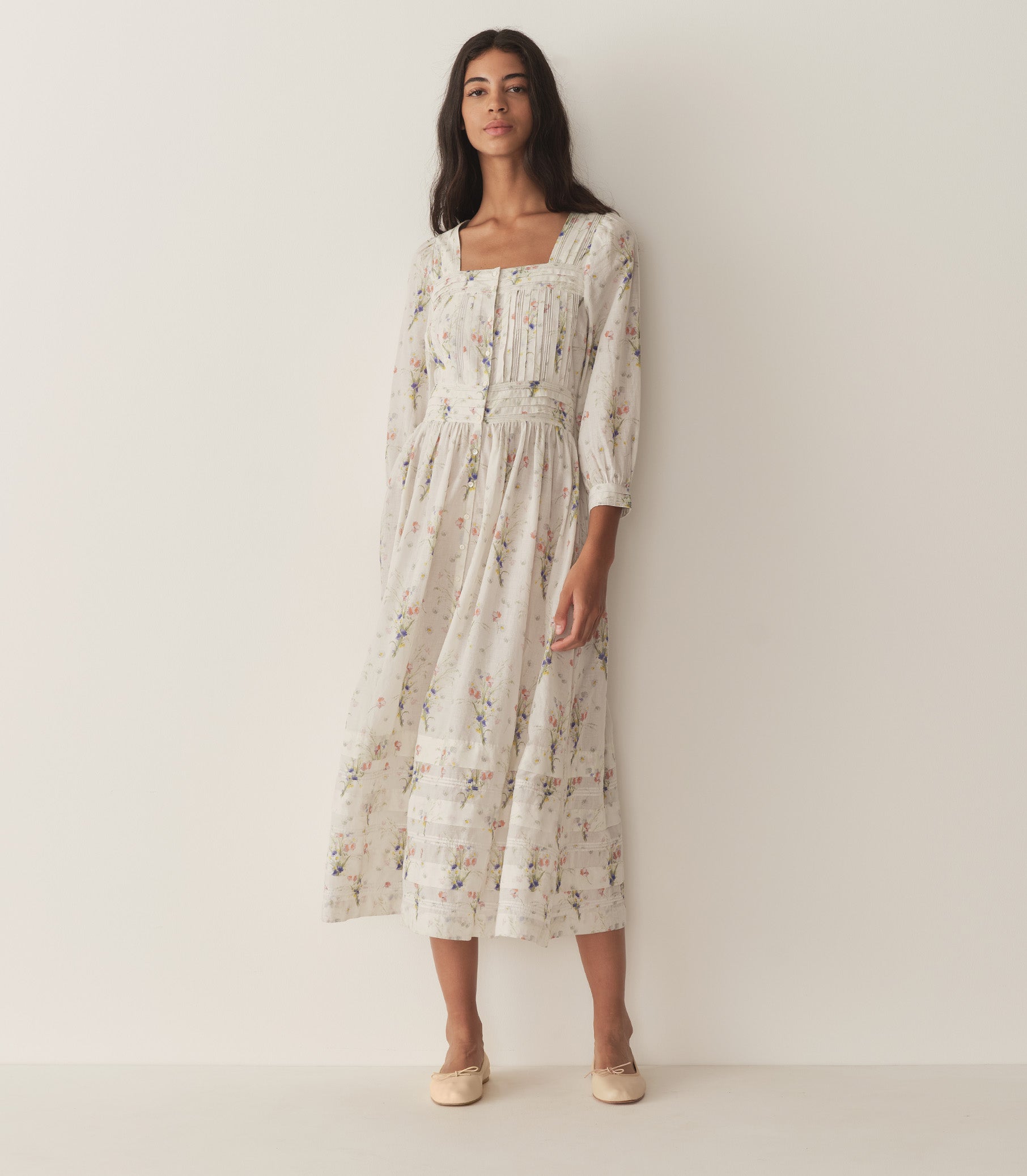 MINTA DRESS -- PAINTED BOUQUET