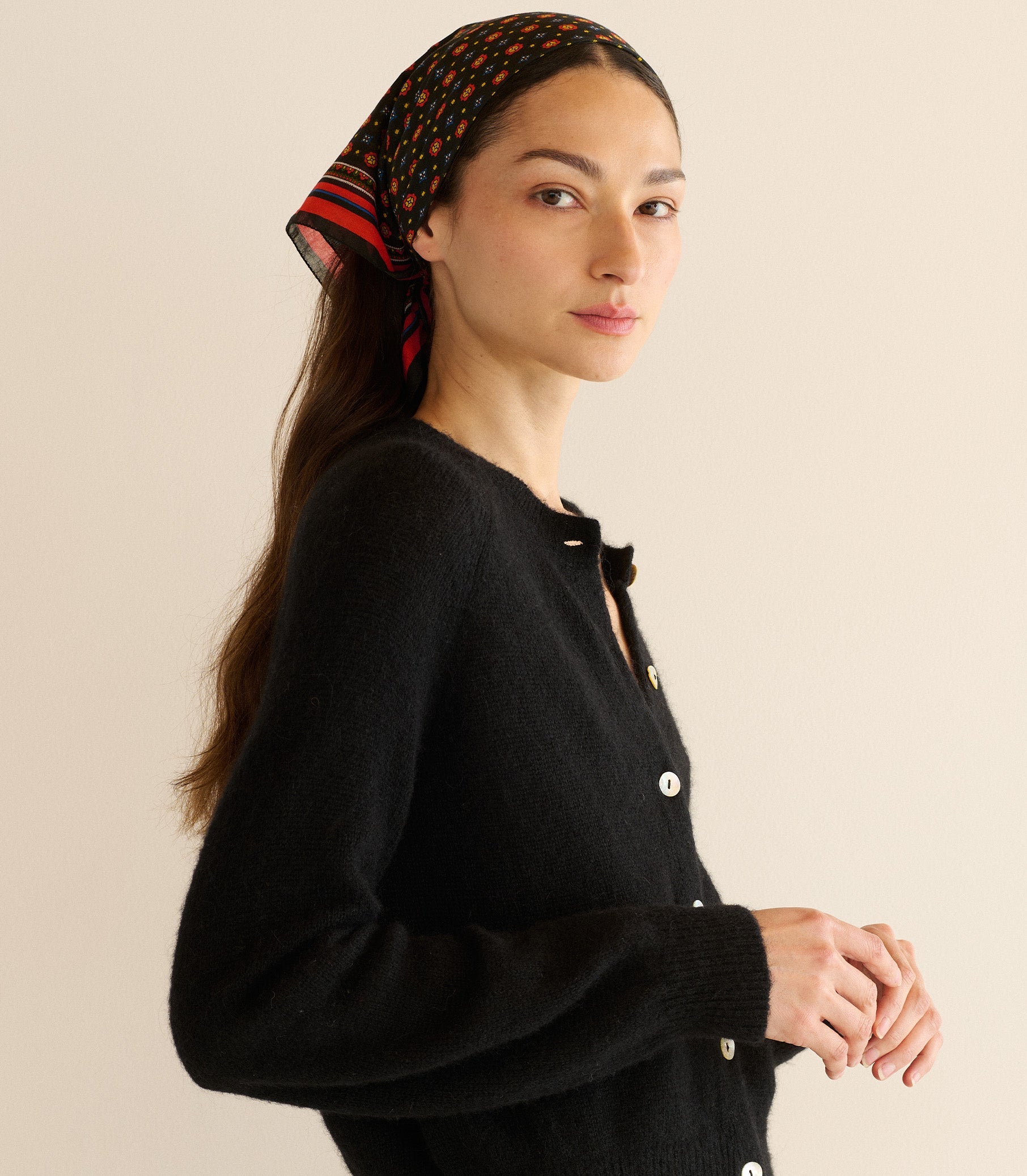 PETIT PENNY BANDANA -- NOIR MONTMARTRE FOULARD