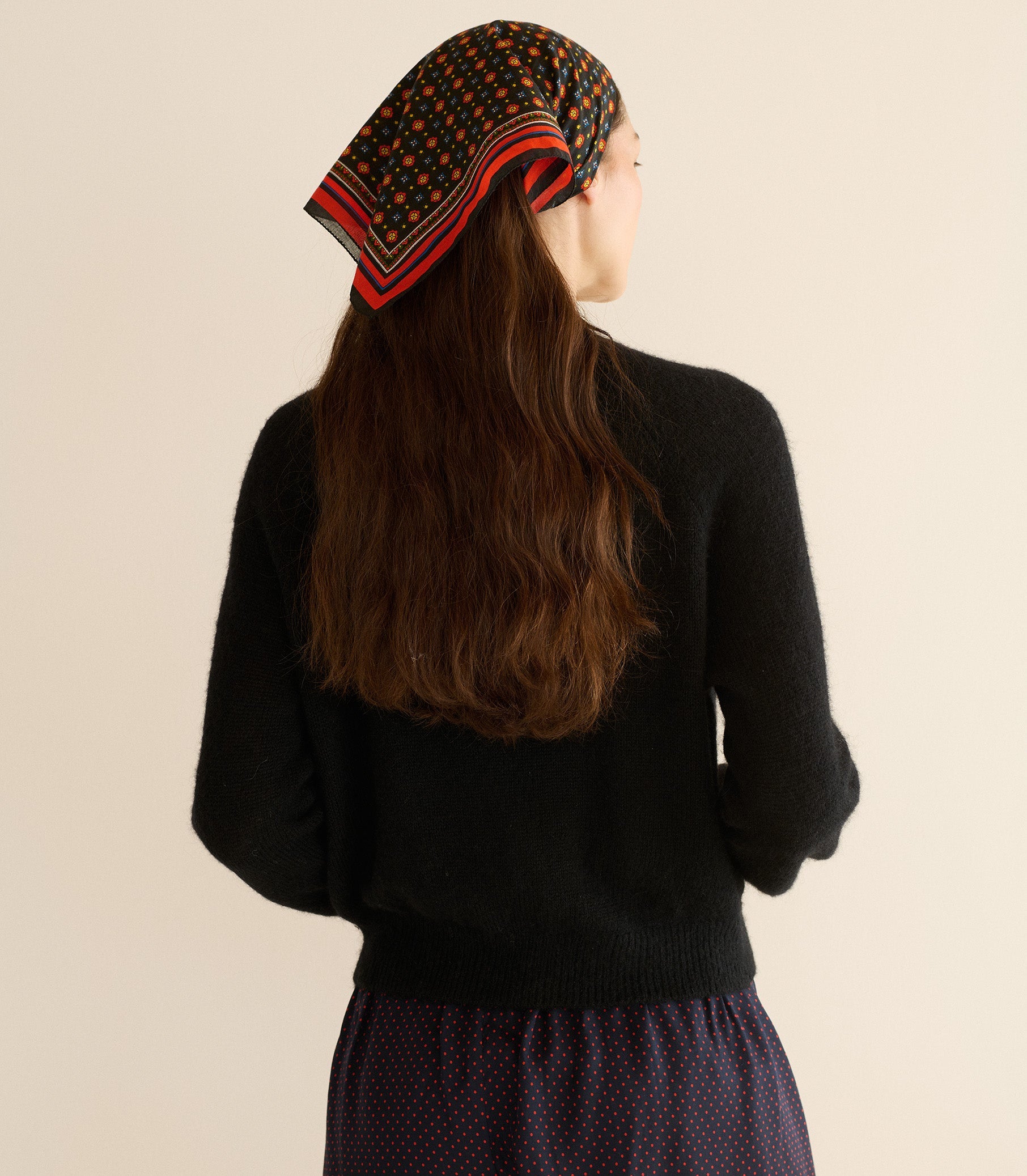 PETIT PENNY BANDANA -- NOIR MONTMARTRE FOULARD