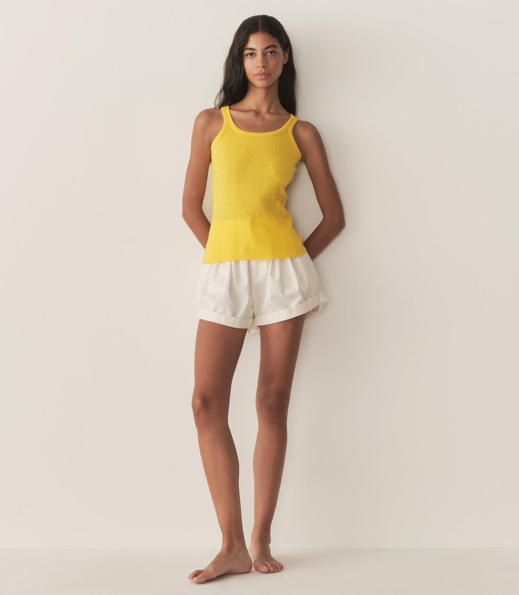 SEINE CASHMERE TANK -- CITRUS