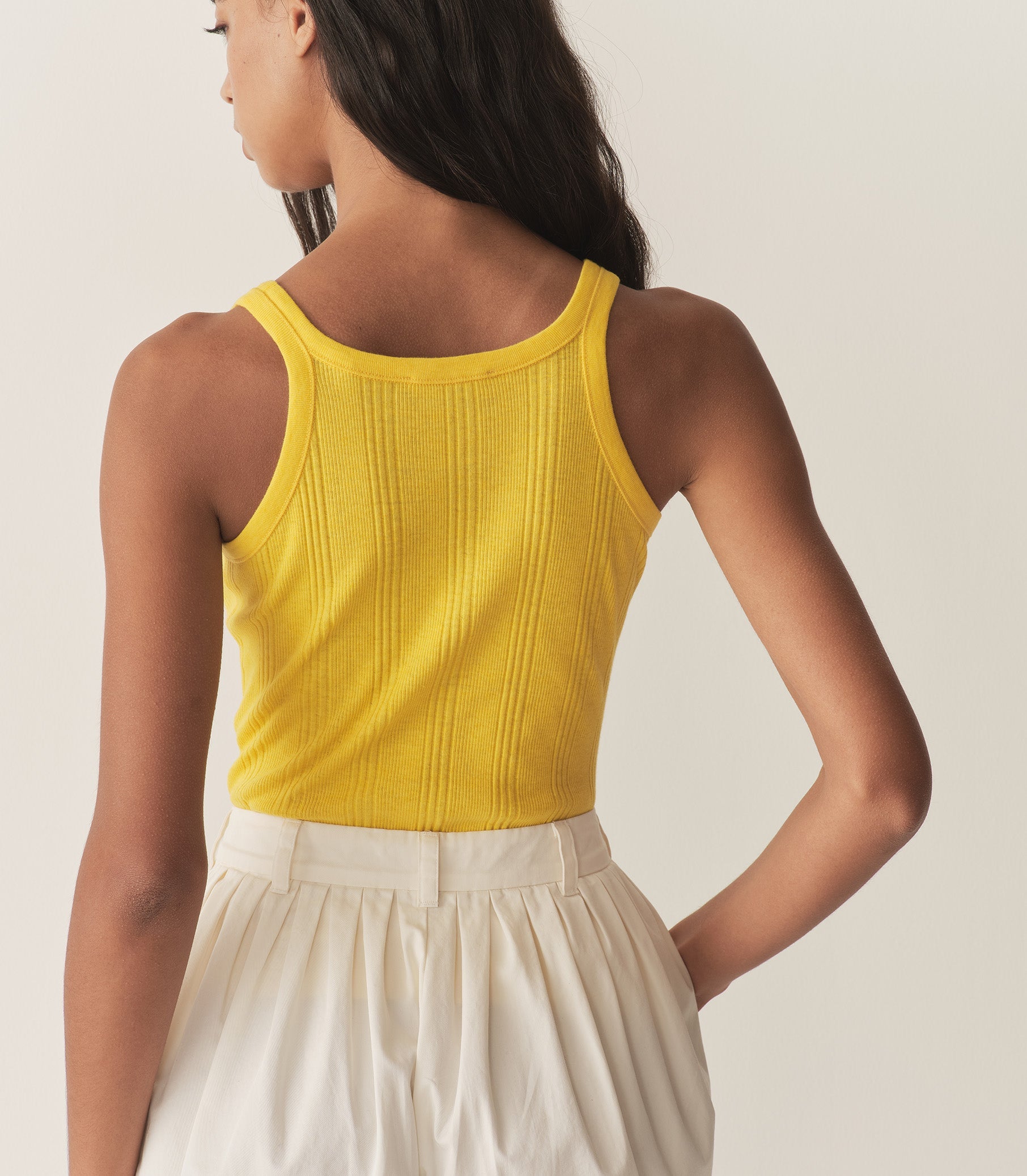 SEINE CASHMERE TANK -- CITRUS