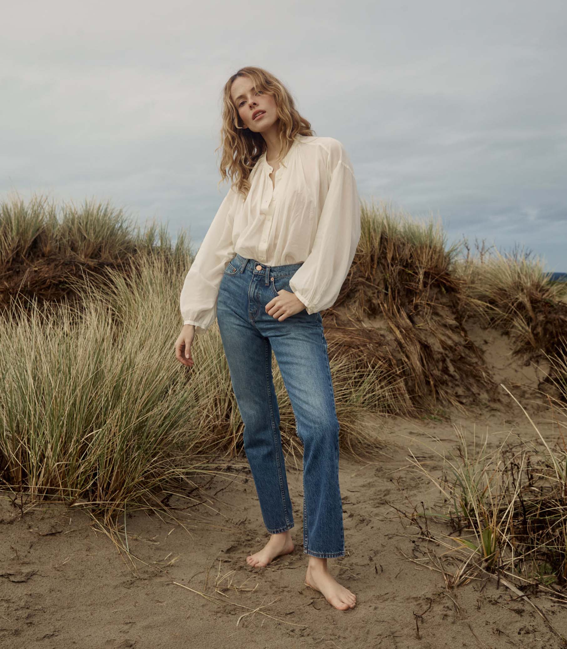 THE JANE BLOUSE -- SALT