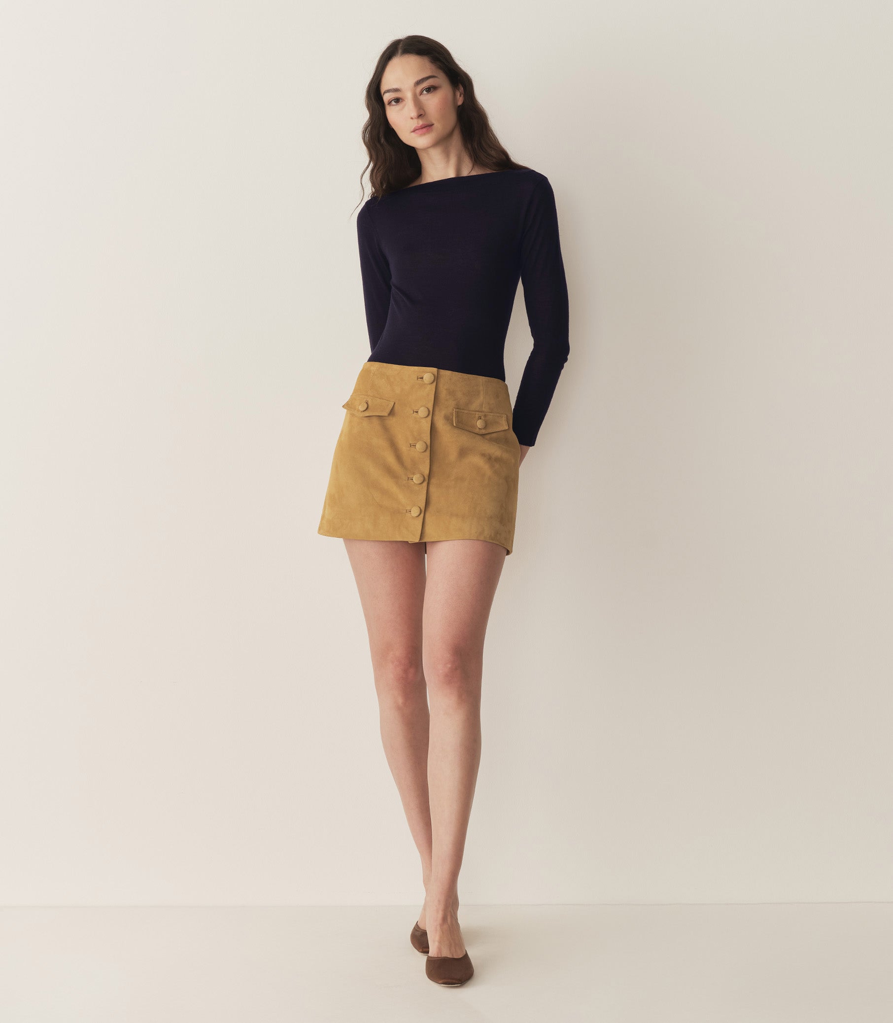 COURTNEY SKIRT -- LIGHT CAMEL