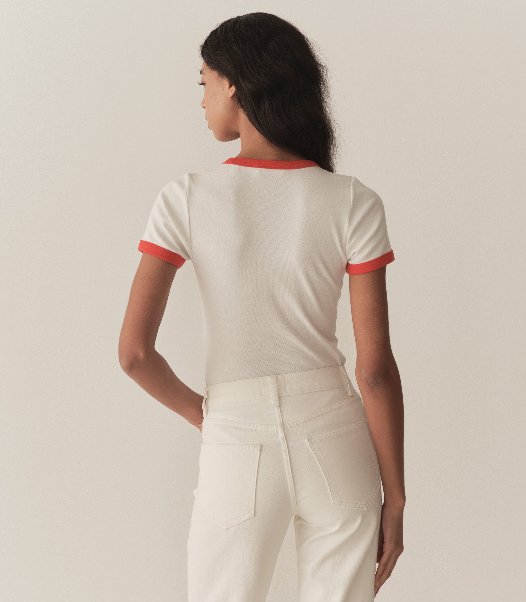 VIVI RINGER TEE -- SALT